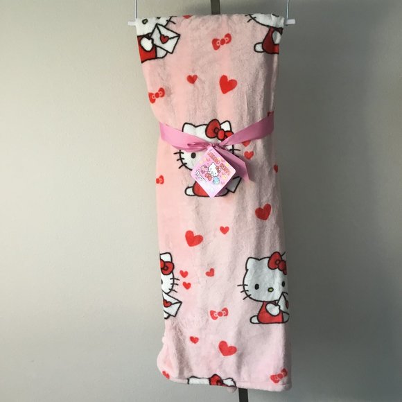 Hello Kitty Other - Hello Kitty Pink Valentine's Day Throw Blanket